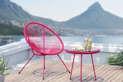 KARE24.se Acapulco Stol med Bord Mono - Pink - KARE Design Online
