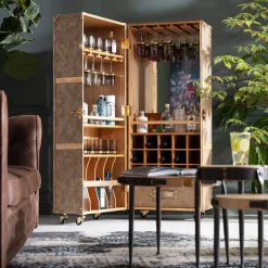 KARE24.se Barskåp West Coast - Ljus Brun, 154cm - KARE Design New