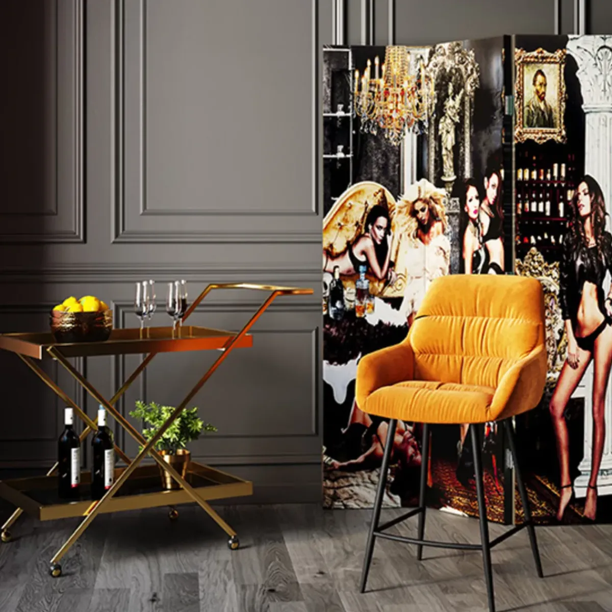 KARE24.se Barstol Bristol - Gul, 69cm - KARE Design Best