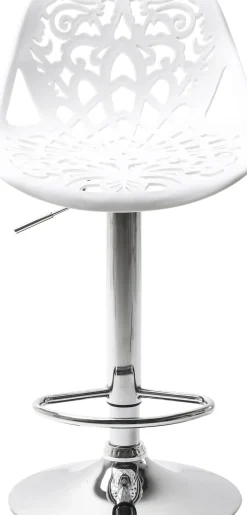 KARE24.se Barstol Ornament - Höj- och Sänkbar Krom/Vit - KARE Design Hot