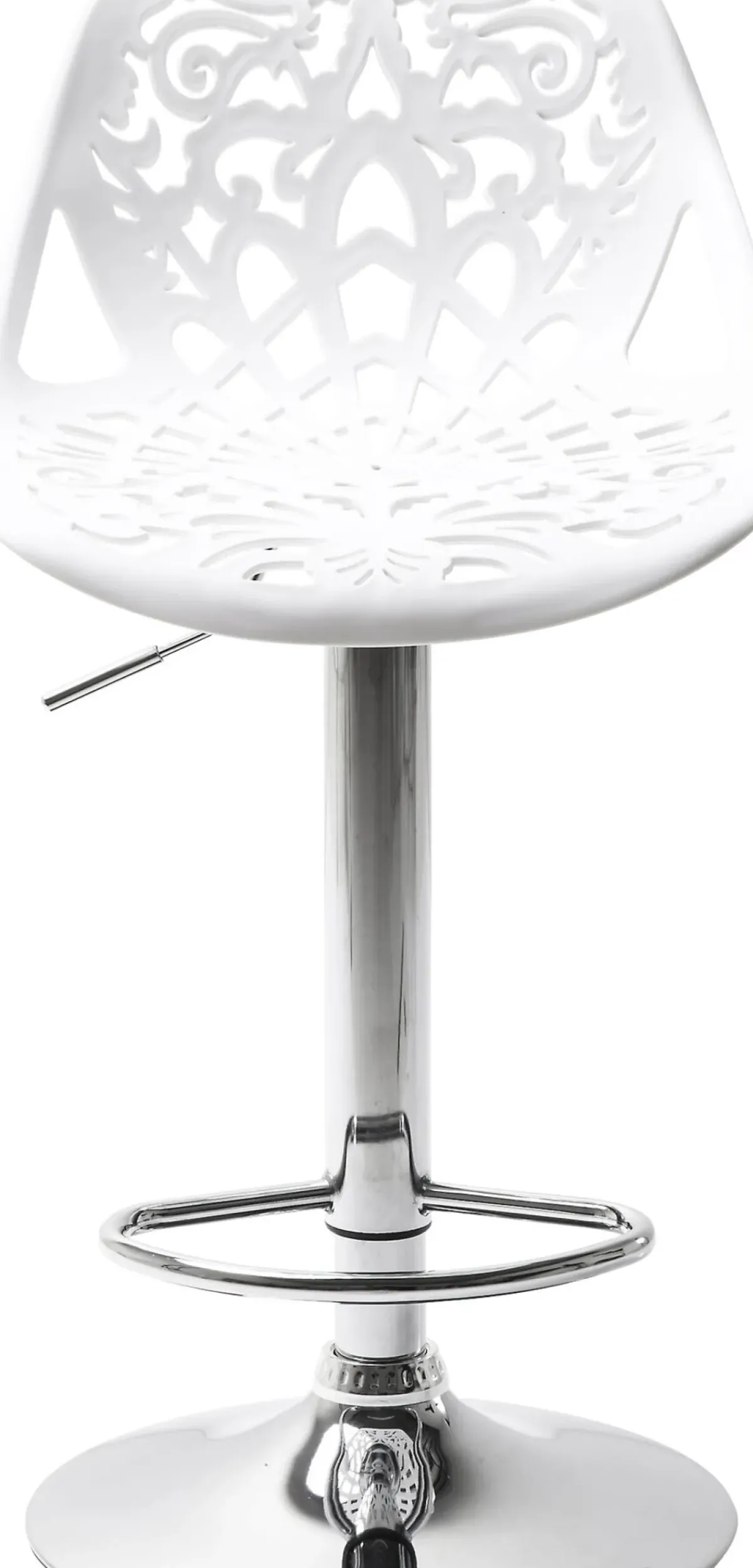 KARE24.se Barstol Ornament - Höj- och Sänkbar Krom/Vit - KARE Design Hot