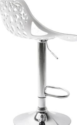 KARE24.se Barstol Ornament - Höj- och Sänkbar Krom/Vit - KARE Design Hot