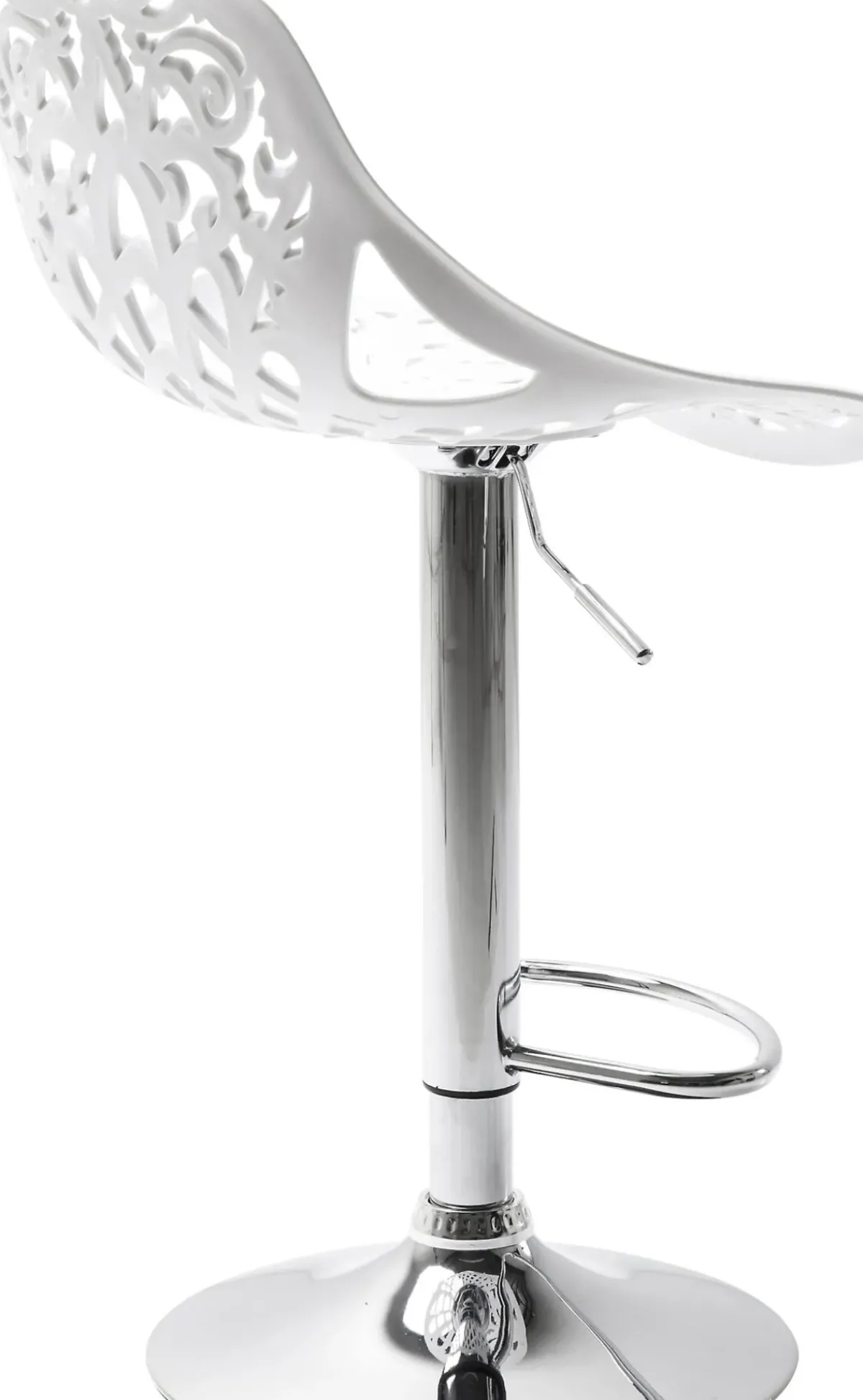 KARE24.se Barstol Ornament - Höj- och Sänkbar Krom/Vit - KARE Design Hot