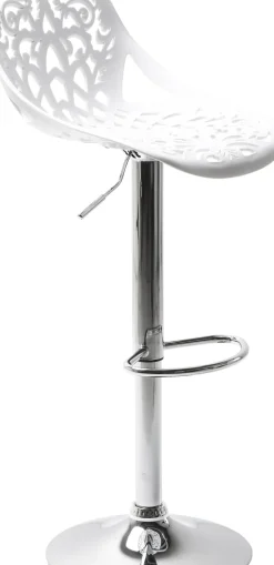 KARE24.se Barstol Ornament - Höj- och Sänkbar Krom/Vit - KARE Design Hot