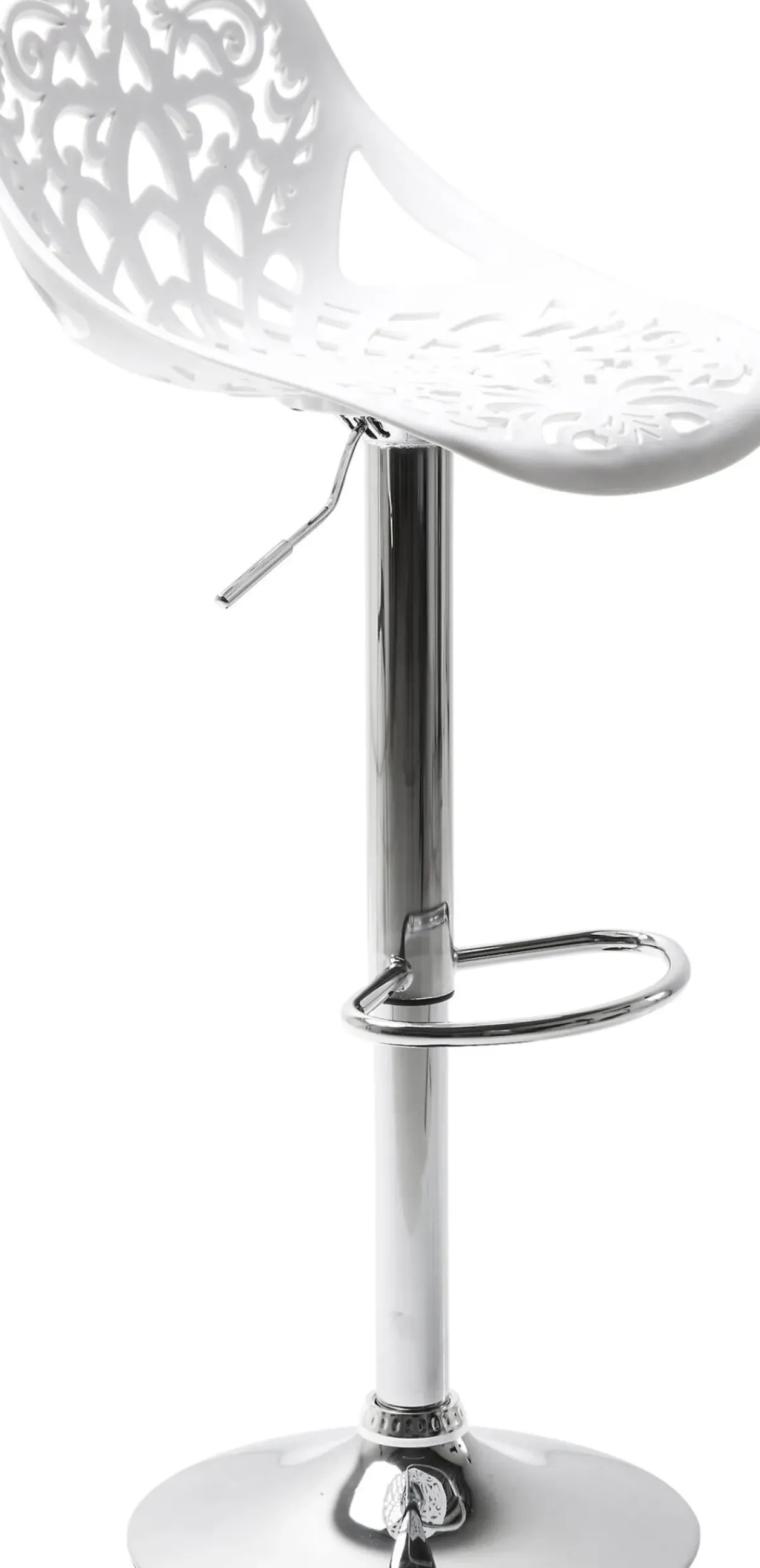KARE24.se Barstol Ornament - Höj- och Sänkbar Krom/Vit - KARE Design Hot