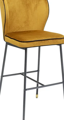 KARE24.se Barstol Stavanger - Brunguld Sammet/Svart - KARE Design Online