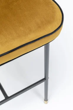 KARE24.se Barstol Stavanger - Brunguld Sammet/Svart - KARE Design Online