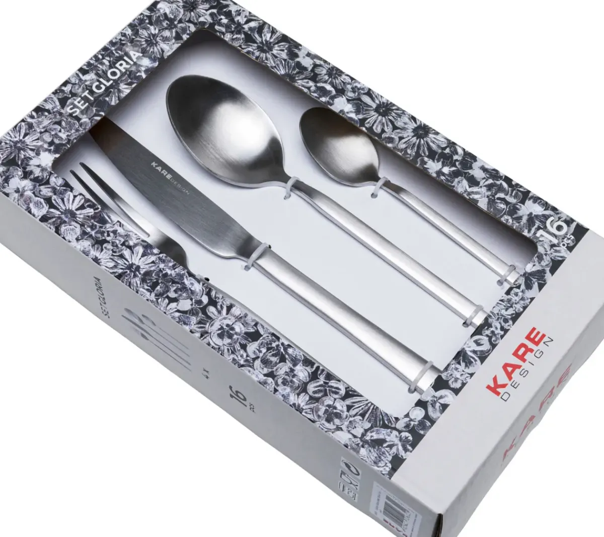 KARE24.se Bestick Gloria Matt Silver (16-part) - KARE Design Online