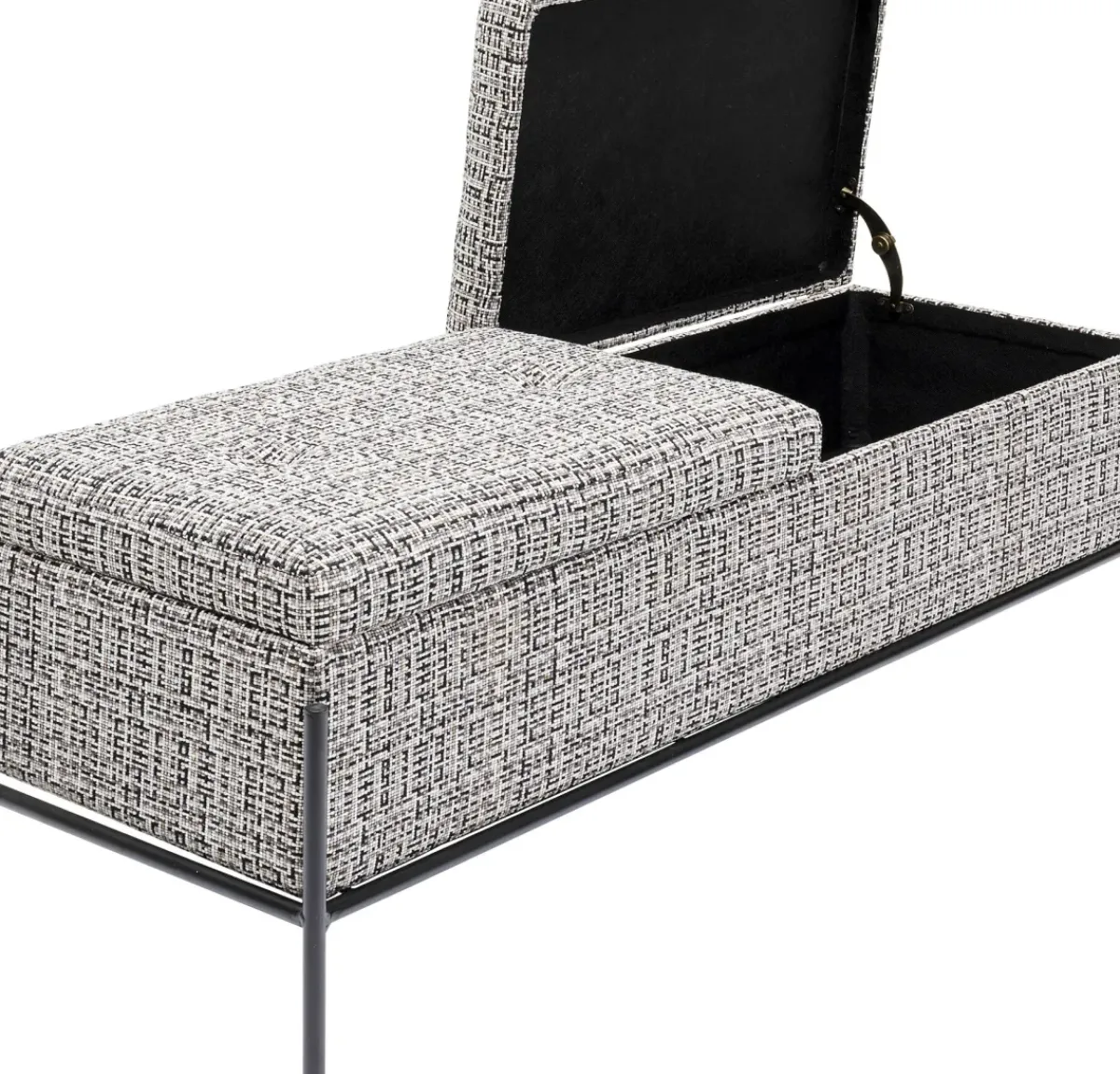 KARE24.se Bänk Buttons Förvaring, Salt & Pepper Struktur, 120cm - KARE Design Online