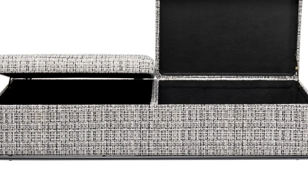 KARE24.se Bänk Buttons Förvaring, Salt & Pepper Struktur, 120cm - KARE Design Online