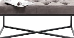 KARE24.se Bänk Crossover - Grå Sammet/Svart, 90cm - KARE Design Online