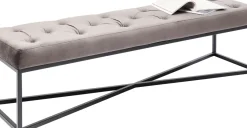 KARE24.se Bänk Crossover - Grå Sammet/Svart, 150cm - KARE Design Best