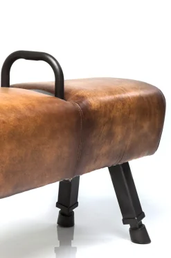 KARE24.se Bänk Gym Gabby - Industristil i Brun Konstläder, 153cm - KARE Design Discount