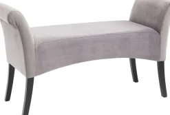 KARE24.se Bänk Motley - Ljusgrå Sammet, 107cm - KARE Design New
