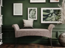 KARE24.se Bänk Motley - Ljusgrå Sammet, 107cm - KARE Design New