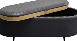 KARE24.se Bänk Venezia Storage - Flätad Svart 100cm - KARE Design Online