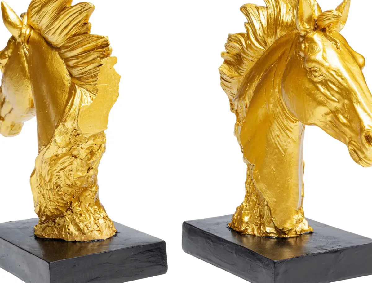 KARE24.se Bokstöd Fiesta - Guld Häst, 2 St. - KARE Design Online