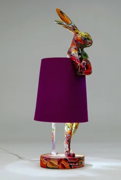 KARE24.se Bordslampa Animal Rabbit - Graffiti/Lila, 50cm - KARE Design Hot