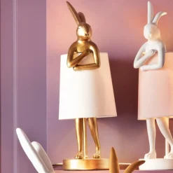 KARE24.se Bordslampa Animal Rabbit - Guld/Vit, 50cm - KARE Design Online