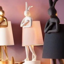 KARE24.se Bordslampa Animal Rabbit - Vit/Rosa, 50cm - KARE Design Best