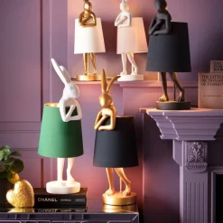 KARE24.se Bordslampa Animal Rabbit - Vit/Grön, 68cm - KARE Design New