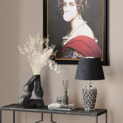 KARE24.se Bordslampa Rose - Silver / Svart Skärm - KARE Design Discount