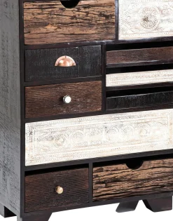 KARE24.se Byrå Finca - Rustik Patina i Ljust och Mörkt Trä, 10 lådor - KARE Design Hot