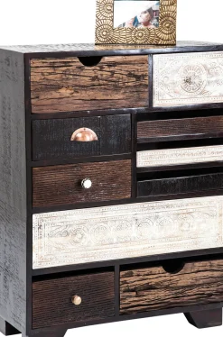 KARE24.se Byrå Finca - Rustik Patina i Ljust och Mörkt Trä, 10 lådor - KARE Design Hot