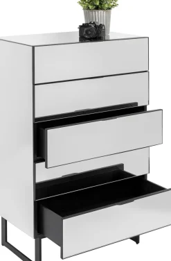 KARE24.se Byrå Soran 5 Lådor - Spegelglas/Svart, 65x114cm - KARE Design Hot