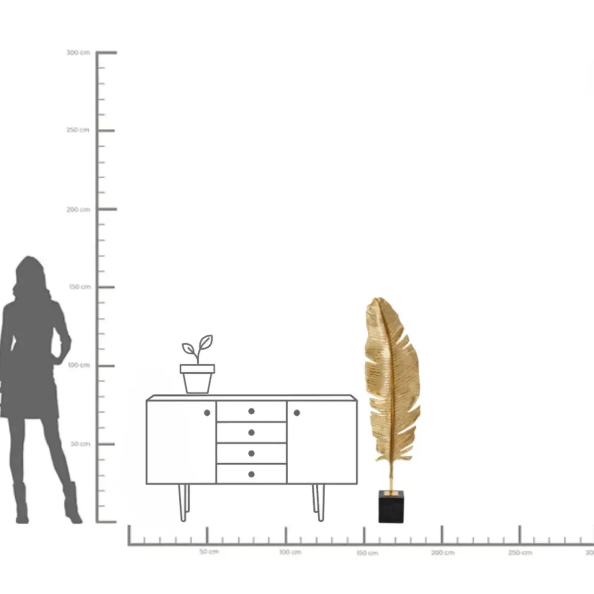 KARE24.se Dekor Feather One, 147cm - KARE Design Sale