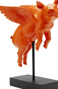 KARE24.se Dekorfigur Flying Pig - Orange Gris, 29cm - KARE Design Discount