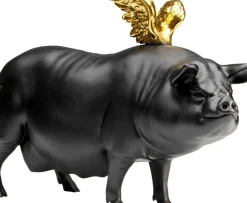 KARE24.se Dekorfigur Flying Pig - Svart Gris, 11cm - KARE Design Discount