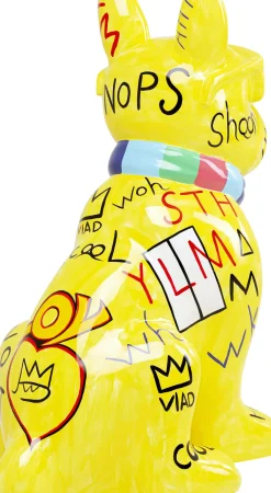 KARE24.se Dekorfigur Graffiti Dog - Gul, 122cm - KARE Design Outlet
