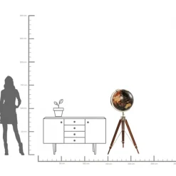 KARE24.se Dekor Globe Earth - Jordglob Vintage på Fot - KARE Design Outlet