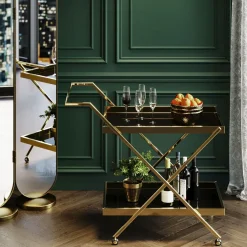 KARE24.se Drinkvagn Casino Guld/Svart - KARE Design Best