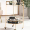 KARE24.se Drinkvagn Emilia Rund - Guld/ Spegelglas - KARE Design Online