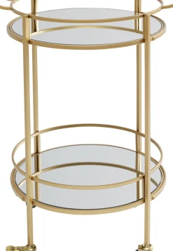KARE24.se Drinkvagn Emilia Rund - Guld/ Spegelglas - KARE Design Online