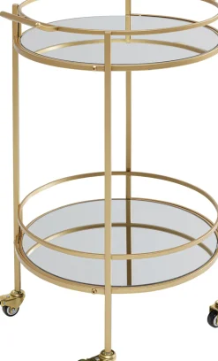 KARE24.se Drinkvagn Emilia Rund - Guld/ Spegelglas - KARE Design Online