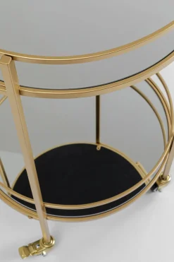 KARE24.se Drinkvagn Emilia Rund - Guld/ Spegelglas - KARE Design Online