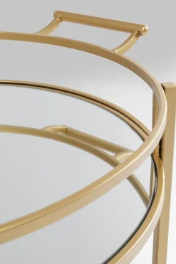 KARE24.se Drinkvagn Emilia Rund - Guld/ Spegelglas - KARE Design Online
