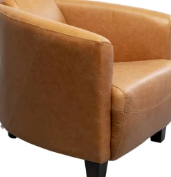KARE24.se Fåtölj Cigarr Lounge - Ljusbrunt Läder - KARE Design Outlet