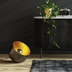 KARE24.se Golvlampa Apollon - Antracitgrå/Guld Ø35cm - KARE Design Discount