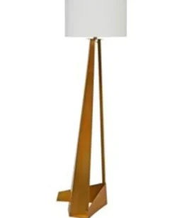 KARE24.se Golvlampa Art Swing - Fot på Mässing, vit skärm, 150cm - KARE Design Outlet