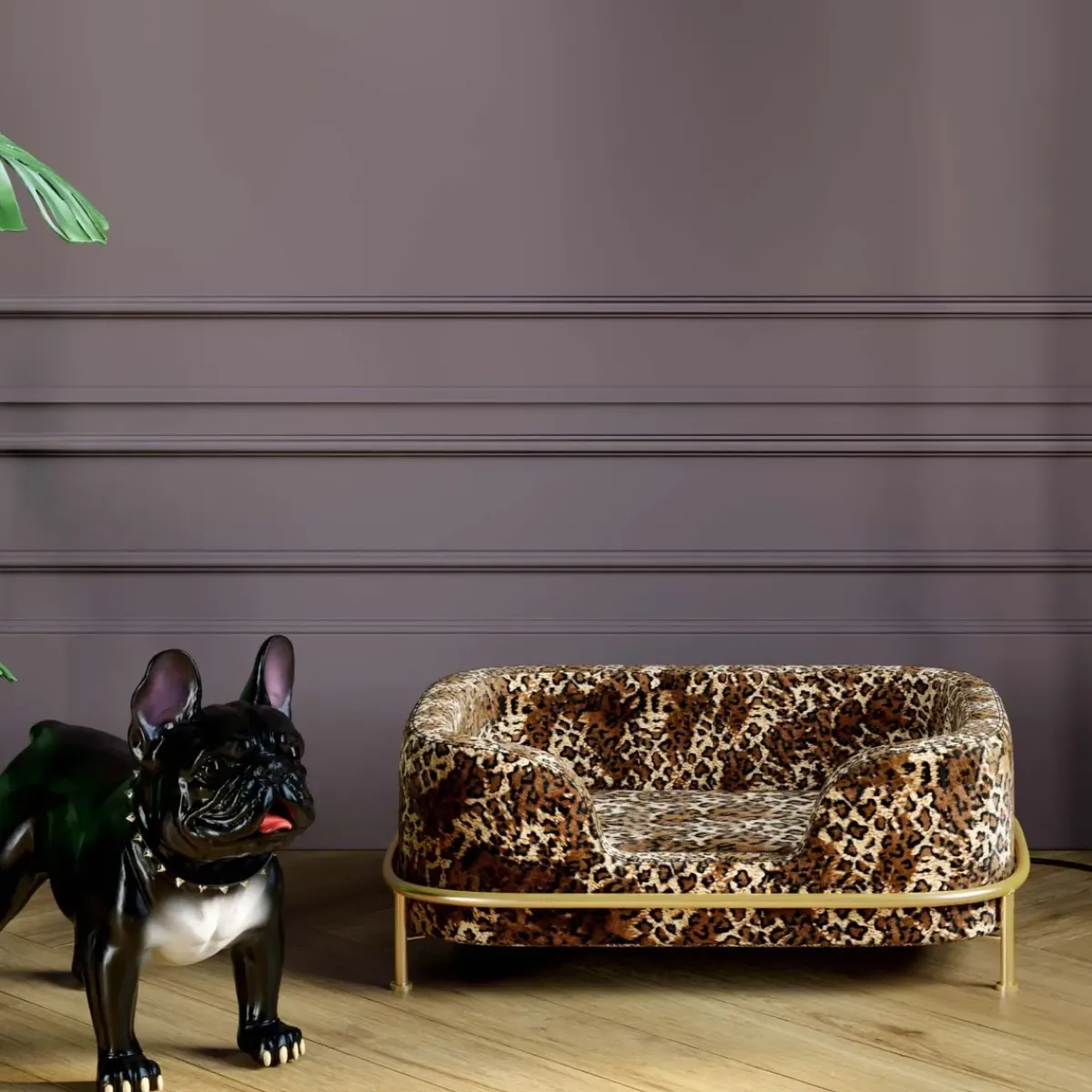 KARE24.se Hundbädd/Kattbädd Diva Leo - Leopardmönstrad - KARE Design Outlet