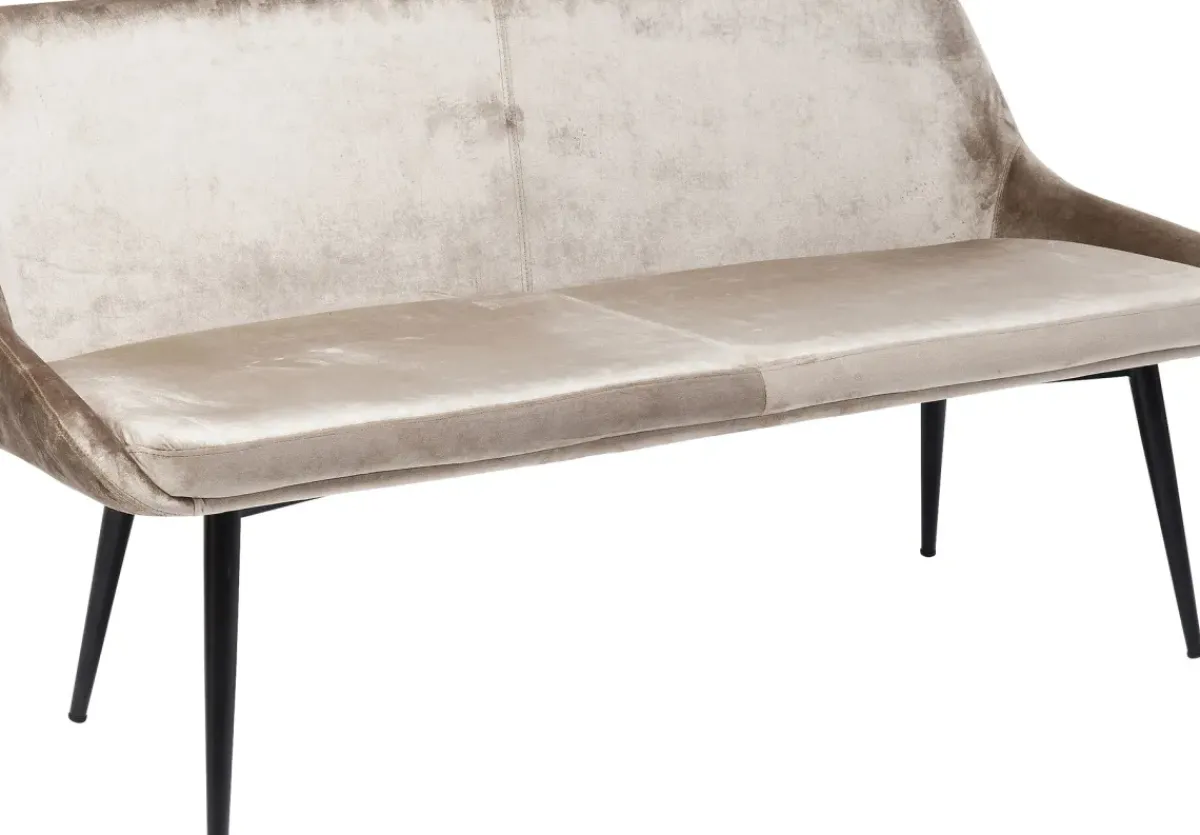 KARE24.se Kökssoffa East Side - Champagnefärgad Sammet, 154cm - KARE Design Clearance
