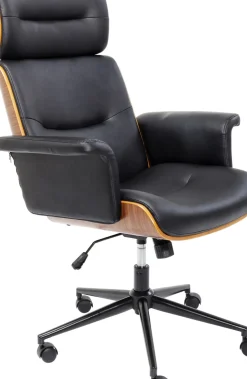 KARE24.se Kontorsstol Check Out - På Hjul Svart/Valnöt - KARE Design New
