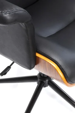 KARE24.se Kontorsstol Check Out - På Hjul Svart/Valnöt - KARE Design New