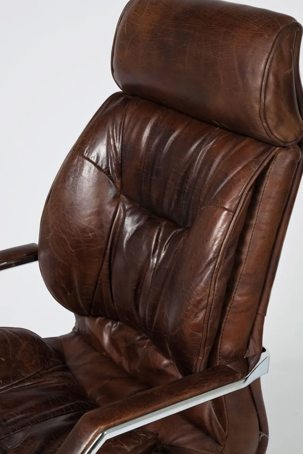 KARE24.se Kontorsstol Cigar Lounge - På Hjul Brunläder - KARE Design Clearance
