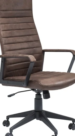 KARE24.se Kontorsstol Labora Hög - Snurrstol på Hjul, Brun Konstläder - KARE Design Hot