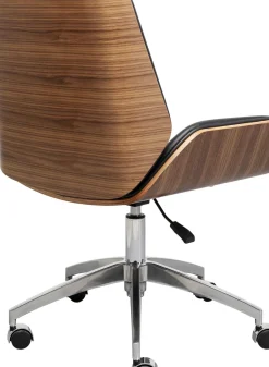 KARE24.se Kontorsstol Rouven Valnöt - Snurrstol på Hjul - KARE Design Hot